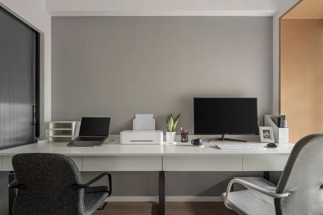 80㎡精装房改造地台+半开放式书房全屋智能系统提升空间格调(图16)