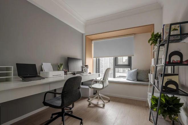 80㎡精装房改造地台+半开放式书房全屋智能系统提升空间格调(图15)