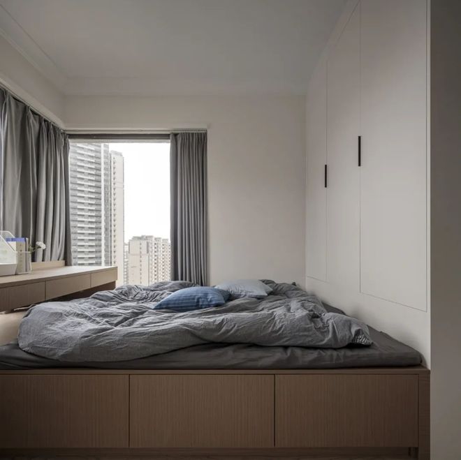 80㎡精装房改造地台+半开放式书房全屋智能系统提升空间格调(图18)