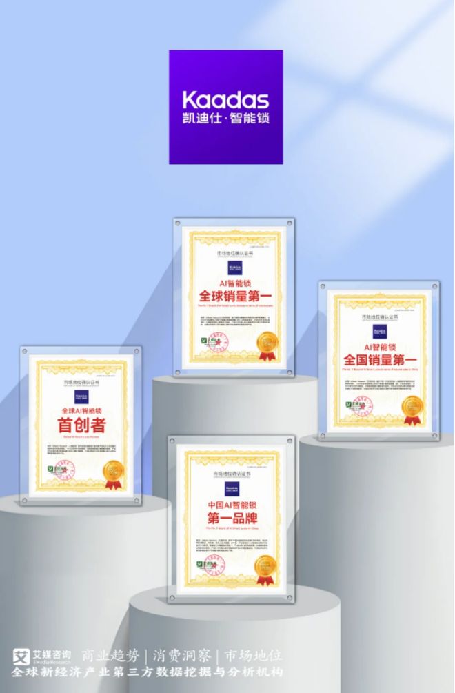 AI智能锁加速渗透千家万户Kaadas凯迪仕以尖端科技定义“电子门卫”(图1)